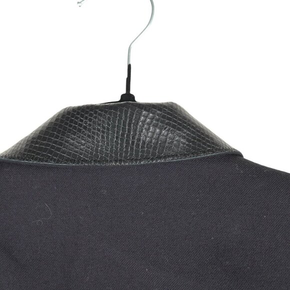 Elie Tahari Blazer Suit Jacket with Leather‎ Trim Blazer Wool Lamb Sz 8 - Picture 6 of 7